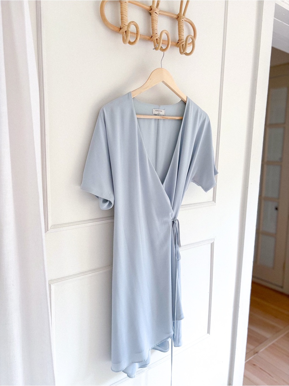 Light Blue Wrap Dress - Babaton Aritzia